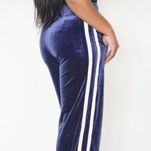 Silky striped trousers